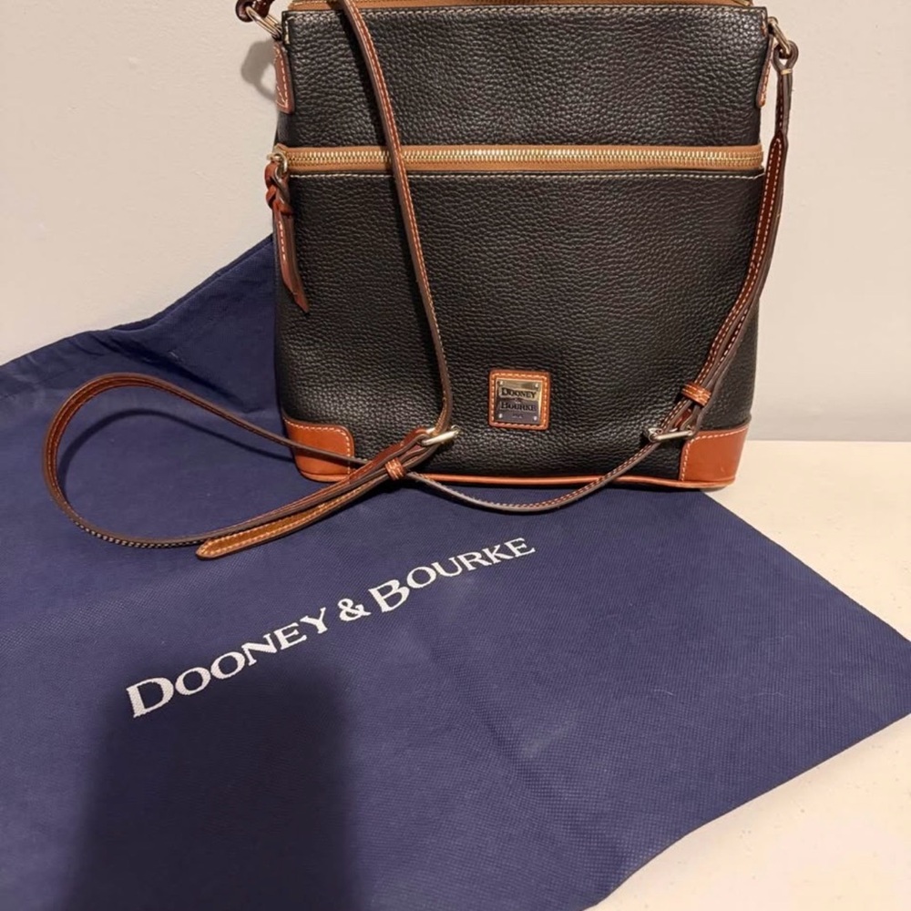 Dooney & Bourke Black and Brown Crossbody Bag
